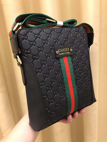 GG CROSSBODY BLACK RED LEATHER House Of Sarah