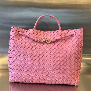 BV LARGE ANDIAMO 45CM PINK LAMBSKIN House Of Sarah Bags
