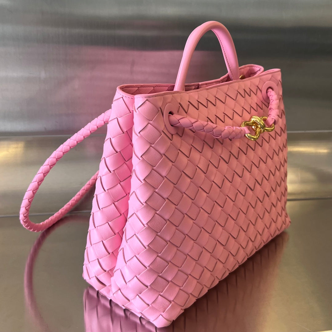 BV MEDIUM ANDIAMO 32CM PINK LAMBSKIN House Of Sarah