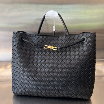 BV LARGE ANDIAMO 45CM BLACK LAMBSKIN House Of Sarah Bags