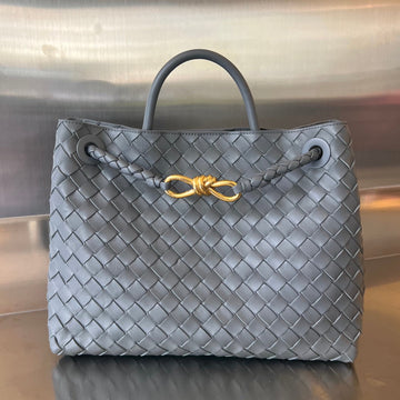 BV MEDIUM ANDIAMO 32CM DARK GREY LAMBSKIN House Of Sarah Bags
