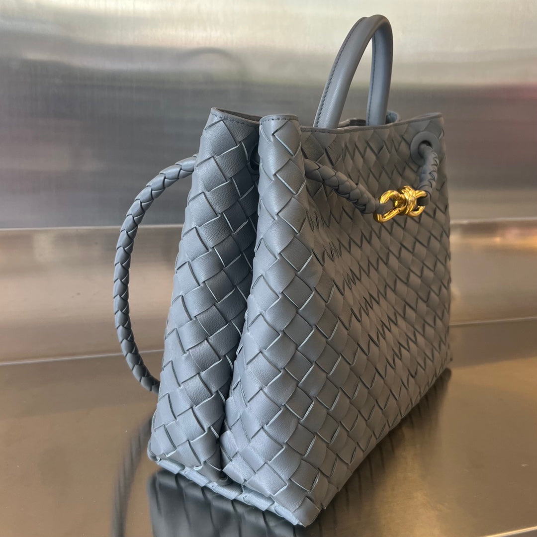 BV MEDIUM ANDIAMO 32CM DARK GREY LAMBSKIN House Of Sarah Bags