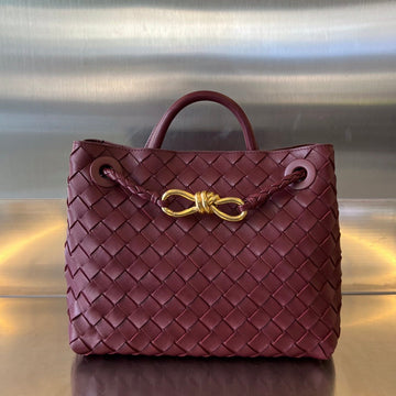BV SMALL ANDIAMO 25CM DARK RED LAMBSKIN by House Of Sarah