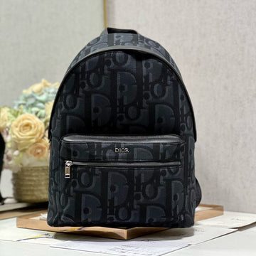 RIDER BACKPACK BLACK OBLIQUE JACQUARD House Of Sarah Bags