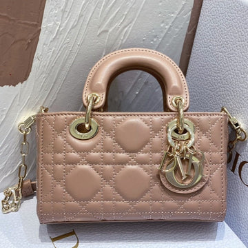 MICRO LADY D-JOY 16.5 ROSE LAMBSKIN House Of Sarah Bags