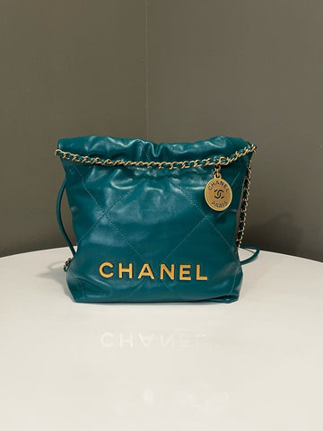 Chanel 22 Mini Emerald Green Calfskin