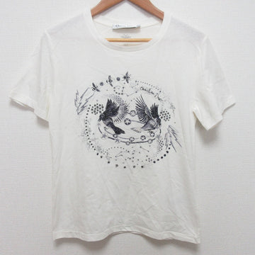 Christian Dior Logo Bird Print Cotton T-shirt