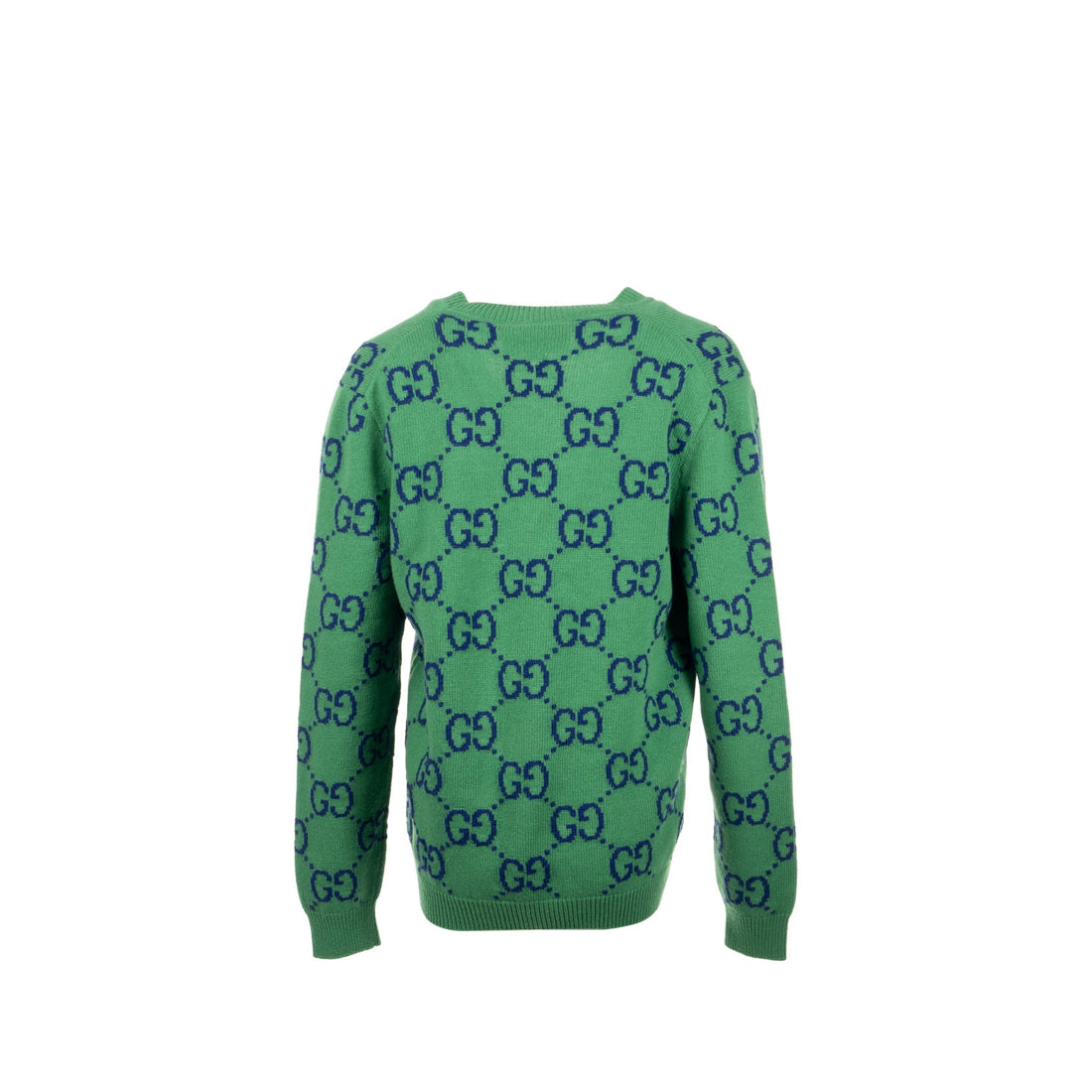 Gucci size S GG Knitted igan wool/laine Green/multicolour