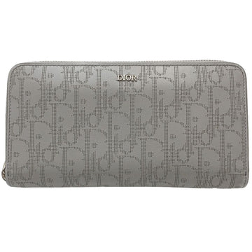 Dior Long Zip Wallet Oblique Grey