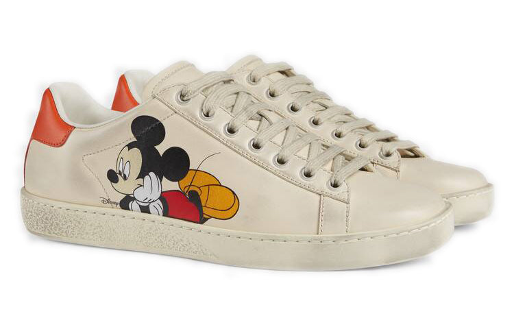 (WMNS) Disney x Gucci Ace Low 'Mickey Mo  - Ivory' 602129-AYO70-9591