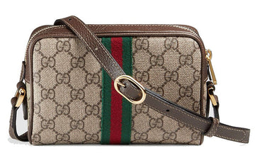 GUCCI Ophidia Series Bag MIni-Size Brown 'Cream' 517350-96IWS-8745