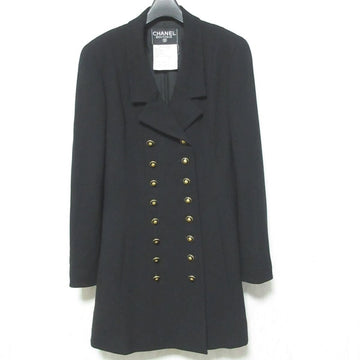 Chanel Coco Mark Button Wool Long Coat