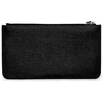 FENDI Pouch Black Silver Punker Lito 8M0341 PVC Leather Studs Fur  Karl Lagerfeld Mini Character Round with Strap