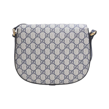 GUCCI GG Supreme Leather Shoulder Bag 432150 Navy Ladies
