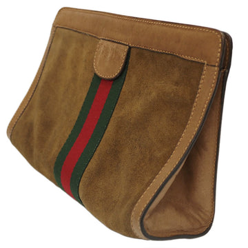 GUCCI   Clutch Bag Sherry Line Perfume Suede Second Women's