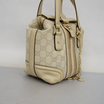 GUCCI ssima 2way Bag 153028 Women's Leather Handbag Ivory