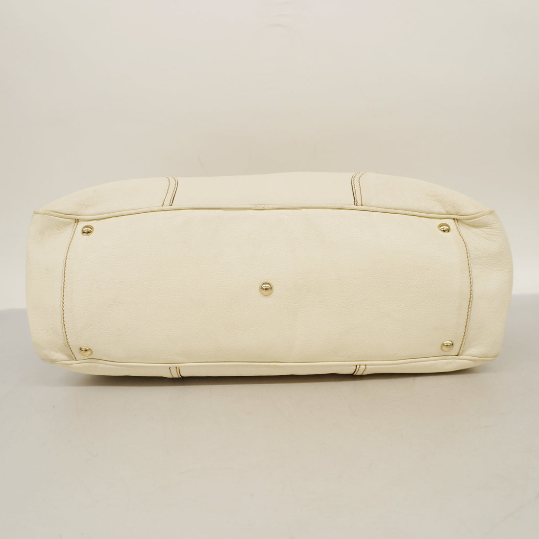 GUCCI  Sherry Princey 163805 Women's Leather Tote Bag Ivory