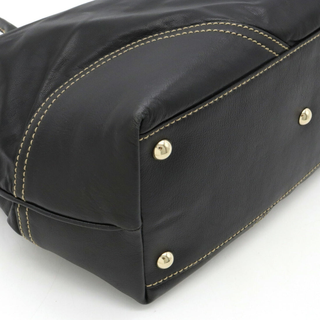 GUCCI New Britt Tote Bag Shoulder Leather Black 169946