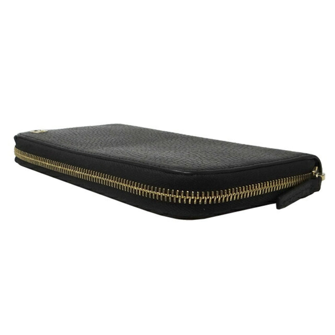 GUCCI Wallet Men's Long Leather Black 449347 Round