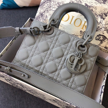 MEDIUM LADY 20 BAG IN GREY CALFSKIN By House Of Sarah