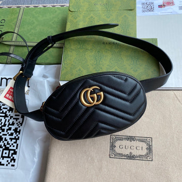 MARMONT BELT BAG 18 IN BLACK CALFSKIN House Of Sarah