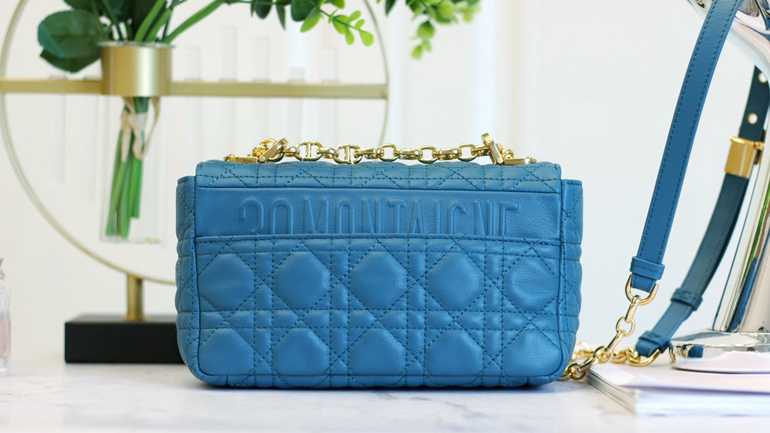 CARO MINI BAG 20 IN COBALT BLUE CALFSKIN By House Of Sarah