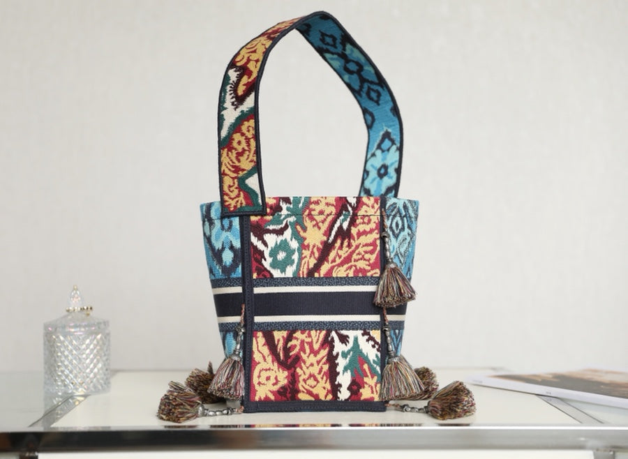 BUHouse Of SarahLE 25 BUCKET BAG IN MULTICOLOR CALFSKIN