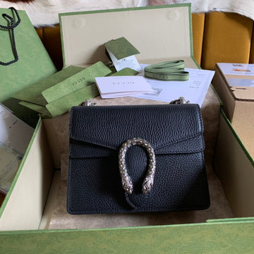 DYONYSUS SHOULDER BAG 20 IN BLACK CALFSKIN SILVER HARDWARE by House Of Sarah