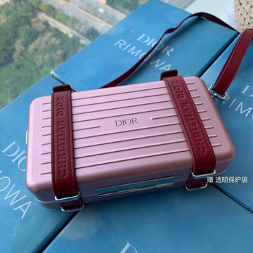 RIMOWA 20 CASE BAG IN LIGHT PINK ALUMINUM MAGNESIUM House Of Sarah
