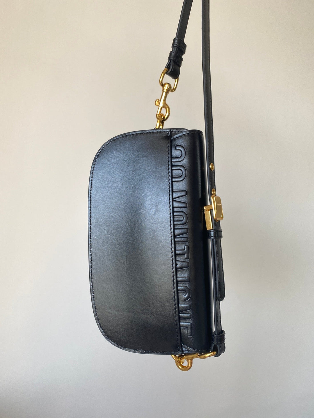 BOHouse Of SarahY EAST-WEST 22 BAG IN BLACK CALFSKIN House Of Sarah Bags