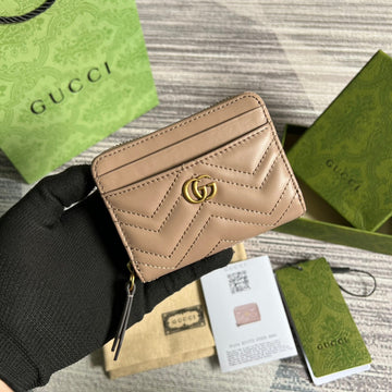 GG MARMONT MINI 11 WALLET BEIGE CALFSKIN House Of Sarah