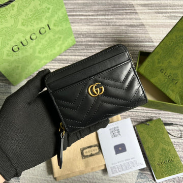 GG MARMONT MINI 11 WALLET BLACK CALFSKIN House Of Sarah