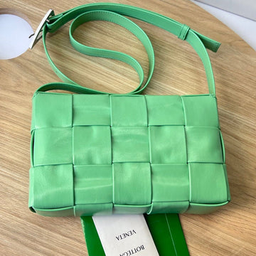 SMALL CASSETTE 23 IN LIGHT GREEN CALFSKIN by House Of Sarah