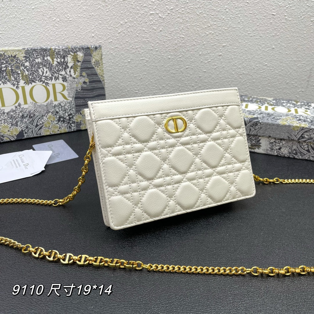 CARO POUCH 19 BAG IN WHITE CALFSKIN House Of Sarah Bags
