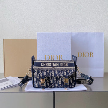 SMALL DIORCAMP BAG 23 OBLIQUE BLUE EMBROIDERY House Of Sarah