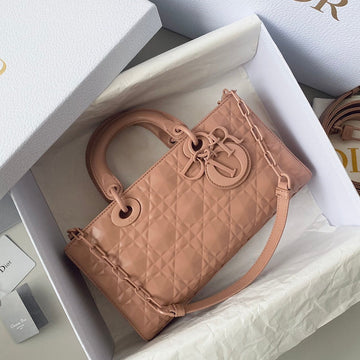 MEDIUM D-JOY BAG 26 IN DESSERT SAND CALFSKIN House Of Sarah