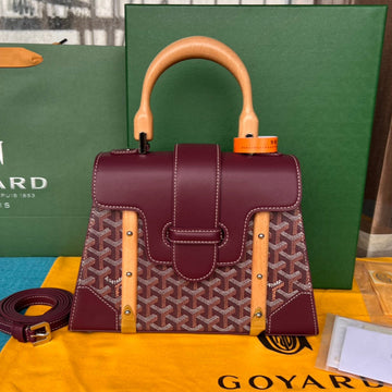 SAÏGON PM BAG 28 IN CANNON PINK GOYARDINE CANVAS AND CALFSKIN House Of Sarah