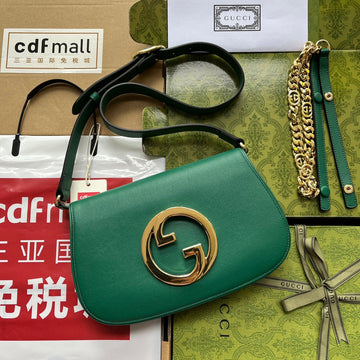 BLONDIE SHOULDER BAG 28 IN CASTLETON GREEN LAMBSKIN GOLD HARDWARE by House Of Sarah