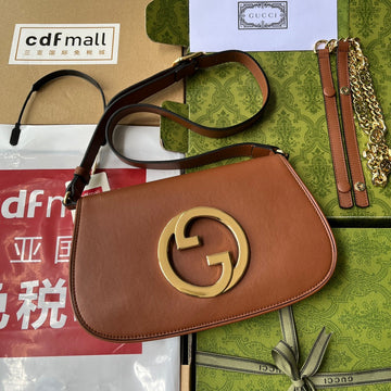 BLONDIE SHOULDER BAG 28 IN BRONZE BROWN LAMBSKIN GOLD HARDWARE House Of Sarah Bags