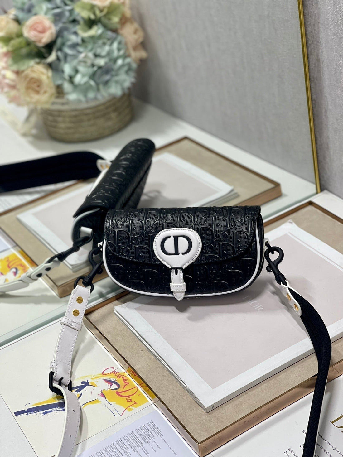 BOHouse Of SarahY EAST-WEST 21 BAG IN BLACK LAMBSKIN