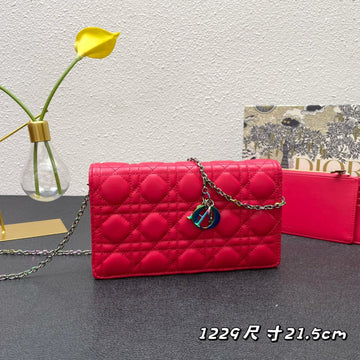 CARO SLIM POUCH 21 BAG IN CHERRY RED CALFSKIN House Of Sarah Bags