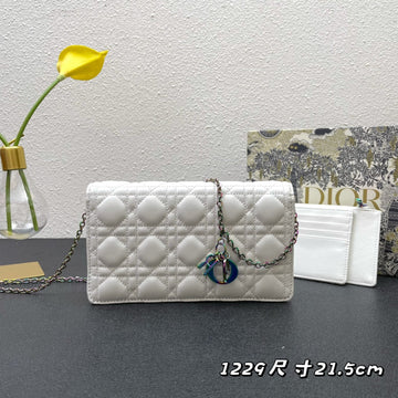 CARO SLIM POUCH 21 BAG IN WHITE CALFSKIN By House Of Sarah