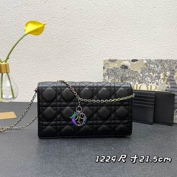 CARO SLIM POUCH 21 BAG IN BLACK CALFSKIN House Of Sarah Bags