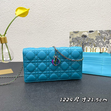CARO SLIM POUCH 21 BAG IN SKY BLUE CALFSKIN House Of Sarah