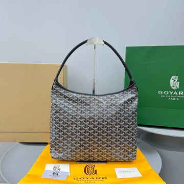 HOBO BOHÈME 34 IN BLACK GOYARDINE CANVAS AND CALFSKIN House Of Sarah Bags