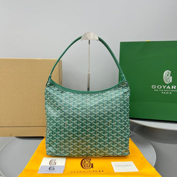 HOBO BOHÈME 34 IN GREEN GOYARDINE CANVAS AND CALFSKIN House Of Sarah