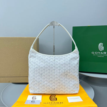 HOBO BOHÈME 34 IN WHITE GOYARDINE CANVAS AND CALFSKIN House Of Sarah Bags