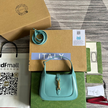 GG JACKIE MINI 19 SHOULDER BAG IN PASTEL BLUE CALFSKIN House Of Sarah