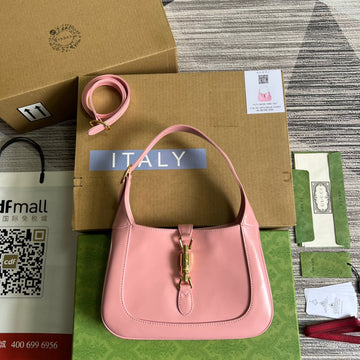 GG JACKIE SMALL 28 SHOULDER BAG IN PINK PASTEL CALFSKIN by House Of Sarah