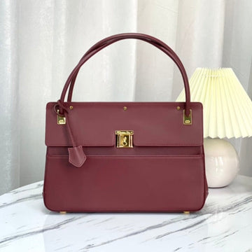 PARISIENNE 30 HANDBAG IN MULBERRY PURPLE SMOOTH CALFSKIN House Of Sarah